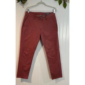 Bonobos Athletic Fit Red-Brown Cotton Chino Pants Size 31x30